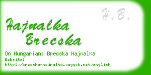 hajnalka brecska business card